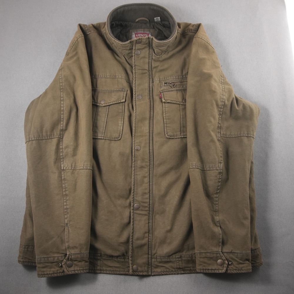 Levi's Canvas Trucker Quilted Lined Utility Jacket Barn Chore Workwear Mens XXL